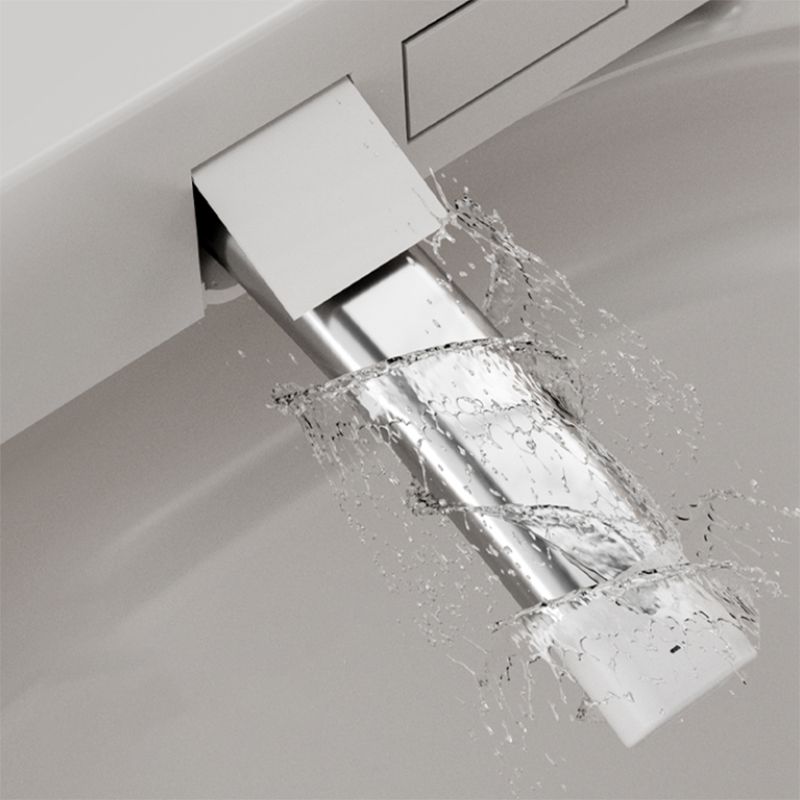 Contemporary Foot Sensor Ceramic Heated Seat White Round Floor Mount Bidet Clearhalo 'Bathroom Remodel & Bathroom Fixtures' 'Bidets' 'Home Improvement' 'home_improvement' 'home_improvement_bidets' 'Toilets & Bidets' 1200x1200_e274494f-7232-4a6c-a1f3-543215cf3d8d