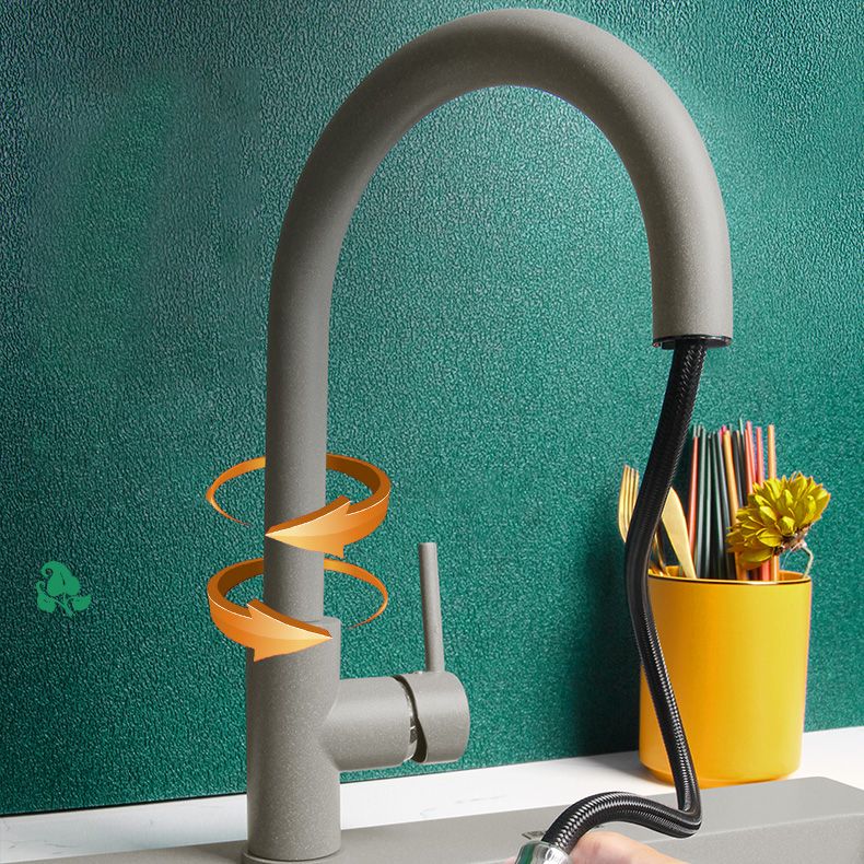 Modern Kitchen Sink Rectangular Grey Faucet Pull-out Anti-spill Sink Clearhalo 'Home Improvement' 'home_improvement' 'home_improvement_kitchen_sinks' 'Kitchen Remodel & Kitchen Fixtures' 'Kitchen Sinks & Faucet Components' 'Kitchen Sinks' 'kitchen_sinks' 1200x1200_e276976b-cbf1-4ded-bd8d-4587494a04a7