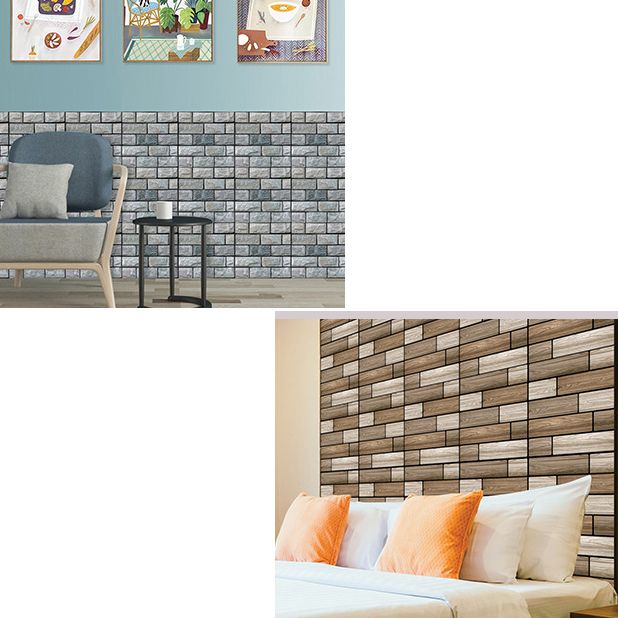 Plastic Peel and Stick Tiles 3D Square Waterproof Peel and Stick Tiles Clearhalo 'Flooring 'Home Improvement' 'home_improvement' 'home_improvement_peel_stick_blacksplash' 'Peel & Stick Backsplash Tile' 'peel_stick_blacksplash' 'Walls & Ceilings' Walls and Ceiling' 1200x1200_e285933d-d80f-4558-8f53-354f1af6c078
