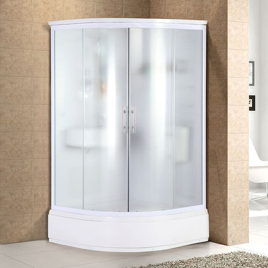 Double Sliding Shower Enclosure Clear Glass Framed Shower Enclosure Clearhalo 'Bathroom Remodel & Bathroom Fixtures' 'Home Improvement' 'home_improvement' 'home_improvement_shower_stalls_enclosures' 'Shower Stalls & Enclosures' 'shower_stalls_enclosures' 'Showers & Bathtubs' 1200x1200_e29b23e8-c656-483a-b238-590fc0586a19
