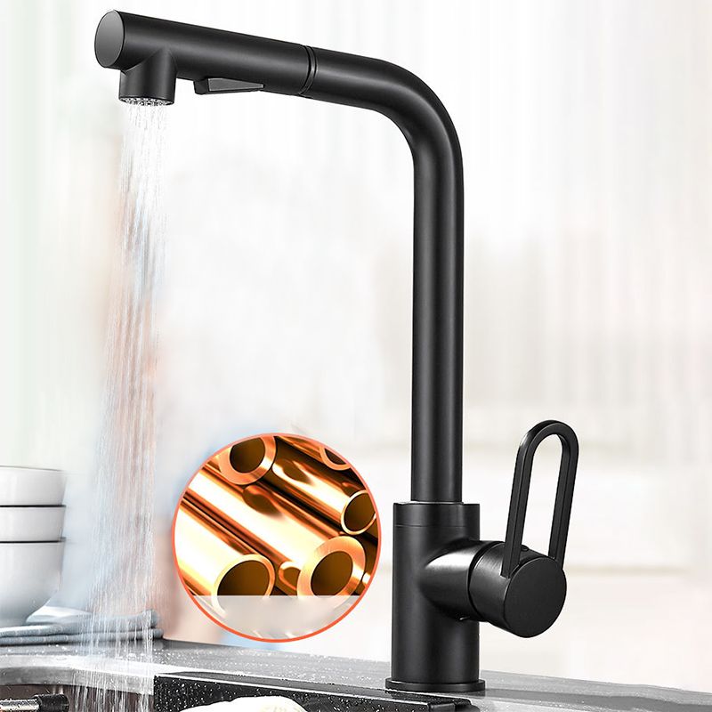 Contemporary Kitchen Faucet Copper 1-Handle High Arc Kitchen Faucet Clearhalo 'Home Improvement' 'home_improvement' 'home_improvement_kitchen_faucets' 'Kitchen Faucets' 'Kitchen Remodel & Kitchen Fixtures' 'Kitchen Sinks & Faucet Components' 'kitchen_faucets' 1200x1200_e29e644a-13b6-4a4d-bf0f-81caa0e8ec2e