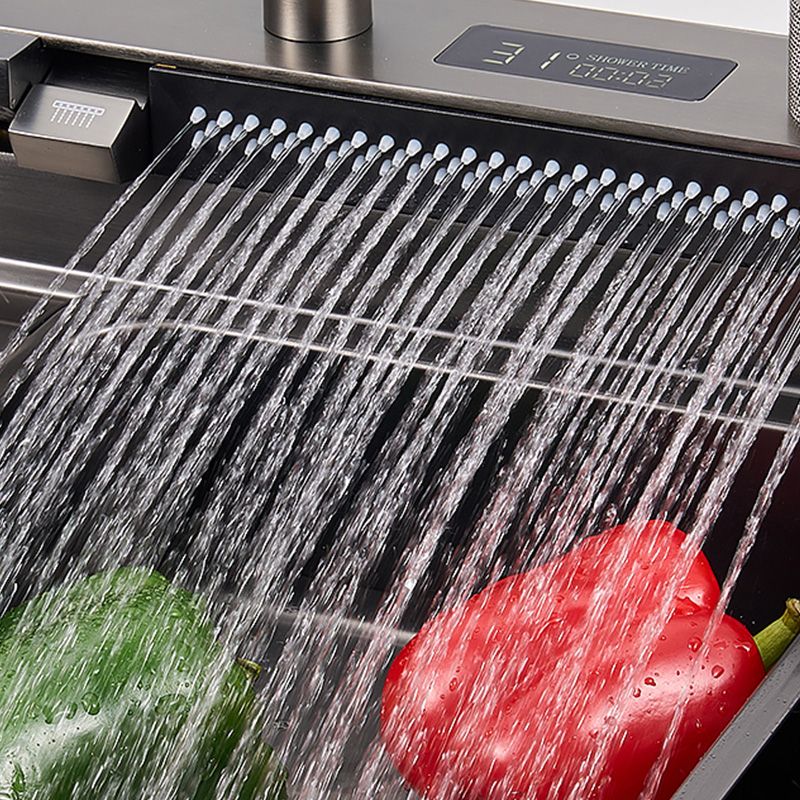 Modern Workstation Sink Stainless Steel with Soundproofing and Cutting-Board Kitchen Sink Clearhalo 'Home Improvement' 'home_improvement' 'home_improvement_kitchen_sinks' 'Kitchen Remodel & Kitchen Fixtures' 'Kitchen Sinks & Faucet Components' 'Kitchen Sinks' 'kitchen_sinks' 1200x1200_e2a6aa6c-0d35-426e-aacc-8ef26d9722a5