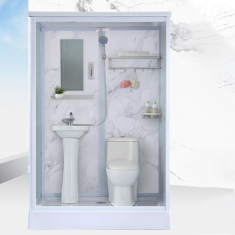 43" W X 86" H Shower Stall Semi-Frameless Rectangle Sliding Shower Kit with Base Included Clearhalo 'Bathroom Remodel & Bathroom Fixtures' 'Home Improvement' 'home_improvement' 'home_improvement_shower_stalls_enclosures' 'Shower Stalls & Enclosures' 'shower_stalls_enclosures' 'Showers & Bathtubs' 1200x1200_e2b6542b-51c5-4cf7-8d9e-439264e0e0d8