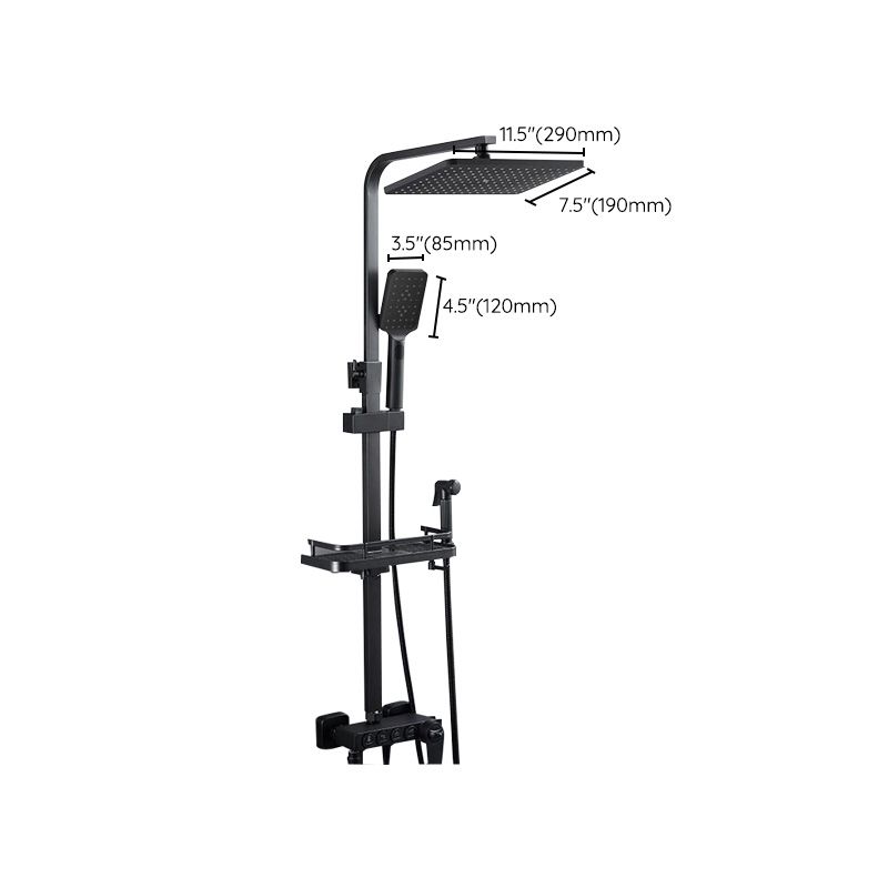 Adjustable Spray Pattern Shower Combo Metal Shower Faucet Arm Shower Head with Slide Bar Clearhalo 'Bathroom Remodel & Bathroom Fixtures' 'Home Improvement' 'home_improvement' 'home_improvement_shower_faucets' 'Shower Faucets & Systems' 'shower_faucets' 'Showers & Bathtubs Plumbing' 'Showers & Bathtubs' 1200x1200_e2b98827-9b56-4442-bc3b-afce4a96c9f3