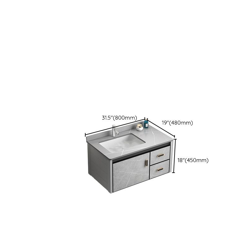 Modern Vanity Rectangular Gray Single Wall Mount Metal Vanity Set Clearhalo 'Bathroom Remodel & Bathroom Fixtures' 'Bathroom Vanities' 'bathroom_vanities' 'Home Improvement' 'home_improvement' 'home_improvement_bathroom_vanities' 1200x1200_e2c06d63-f964-4b6b-a157-87479b2f12aa