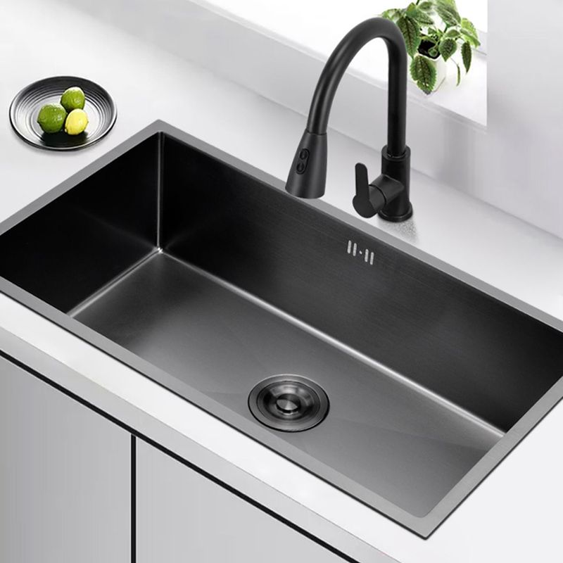 Classic Kitchen Sink Stainless Steel Black Workstation Sink with Faucet Clearhalo 'Home Improvement' 'home_improvement' 'home_improvement_kitchen_sinks' 'Kitchen Remodel & Kitchen Fixtures' 'Kitchen Sinks & Faucet Components' 'Kitchen Sinks' 'kitchen_sinks' 1200x1200_e2c6fb40-496c-4fc6-ae4f-9bab452b21cd
