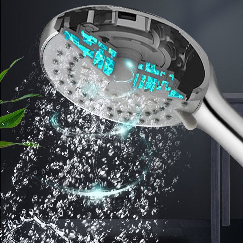 Modern Adjustable Hand Shower Chrome Round Handheld Shower Head Clearhalo 'Bathroom Remodel & Bathroom Fixtures' 'Home Improvement' 'home_improvement' 'home_improvement_shower_heads' 'Shower Heads' 'shower_heads' 'Showers & Bathtubs Plumbing' 'Showers & Bathtubs' 1200x1200_e2c99796-a90e-4180-a471-f11c27583714