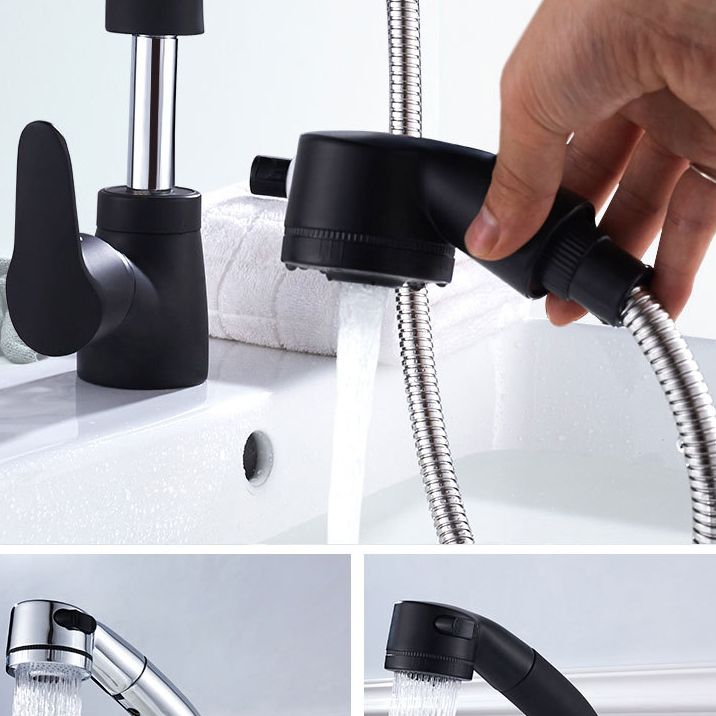 Modern 1-Handle Faucet 1-Hole with Water Dispenser Copper Pull down Faucet Clearhalo 'Home Improvement' 'home_improvement' 'home_improvement_kitchen_faucets' 'Kitchen Faucets' 'Kitchen Remodel & Kitchen Fixtures' 'Kitchen Sinks & Faucet Components' 'kitchen_faucets' 1200x1200_e2d03813-8b3b-490c-b46c-432135686ded