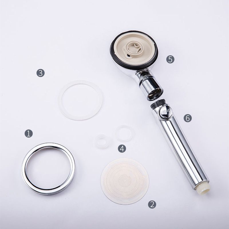 Contemporary 3 Settings Shower Head Combo Round Shower Combo Clearhalo 'Bathroom Remodel & Bathroom Fixtures' 'Home Improvement' 'home_improvement' 'home_improvement_shower_heads' 'Shower Heads' 'shower_heads' 'Showers & Bathtubs Plumbing' 'Showers & Bathtubs' 1200x1200_e2dc55af-c28b-44fa-b9ff-dc214790619c