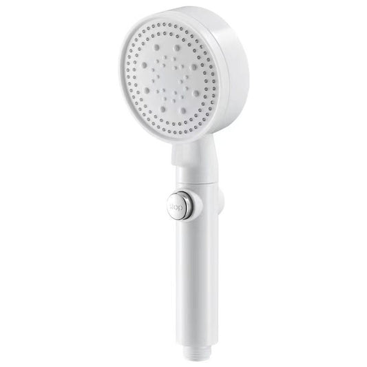 5 Sprays Shower Head Round Wall Mounted Plastic Wall Supply Holder Handheld Shower Head Clearhalo 'Bathroom Remodel & Bathroom Fixtures' 'Home Improvement' 'home_improvement' 'home_improvement_shower_heads' 'Shower Heads' 'shower_heads' 'Showers & Bathtubs Plumbing' 'Showers & Bathtubs' 1200x1200_e2df181f-d4dd-43a2-8330-a37bb43ddfef