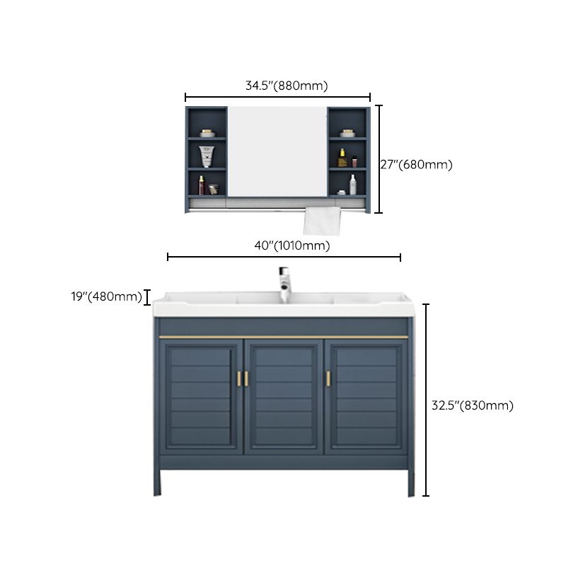 Glam Bathroom Vanity Ceramic Top with Faucet and Standalone Cabinet Vanity Set Clearhalo 'Bathroom Remodel & Bathroom Fixtures' 'Bathroom Vanities' 'bathroom_vanities' 'Home Improvement' 'home_improvement' 'home_improvement_bathroom_vanities' 1200x1200_e2eaa8c0-8de9-4294-a2cc-0c458625c94b