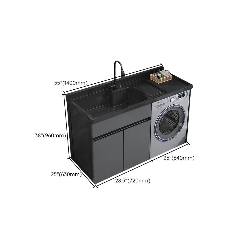 Metal Modern Freestanding Bathroom Vanity Set with Sink Faucet Clearhalo 'Bathroom Remodel & Bathroom Fixtures' 'Bathroom Vanities' 'bathroom_vanities' 'Home Improvement' 'home_improvement' 'home_improvement_bathroom_vanities' 1200x1200_e2eeba02-b5d4-4b7f-975f-307ea140edff