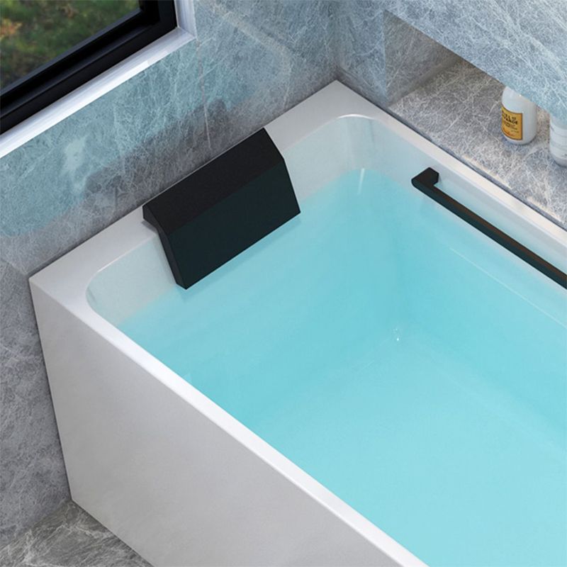 Modern Acrylic Soaking/Whirlpool Bathtub Rectangle Back to Wall Bathtub Clearhalo 'Bathroom Remodel & Bathroom Fixtures' 'Bathtubs' 'Home Improvement' 'home_improvement' 'home_improvement_bathtubs' 'Showers & Bathtubs' 1200x1200_e3239704-4eb2-4e45-ab5e-b900b70da127