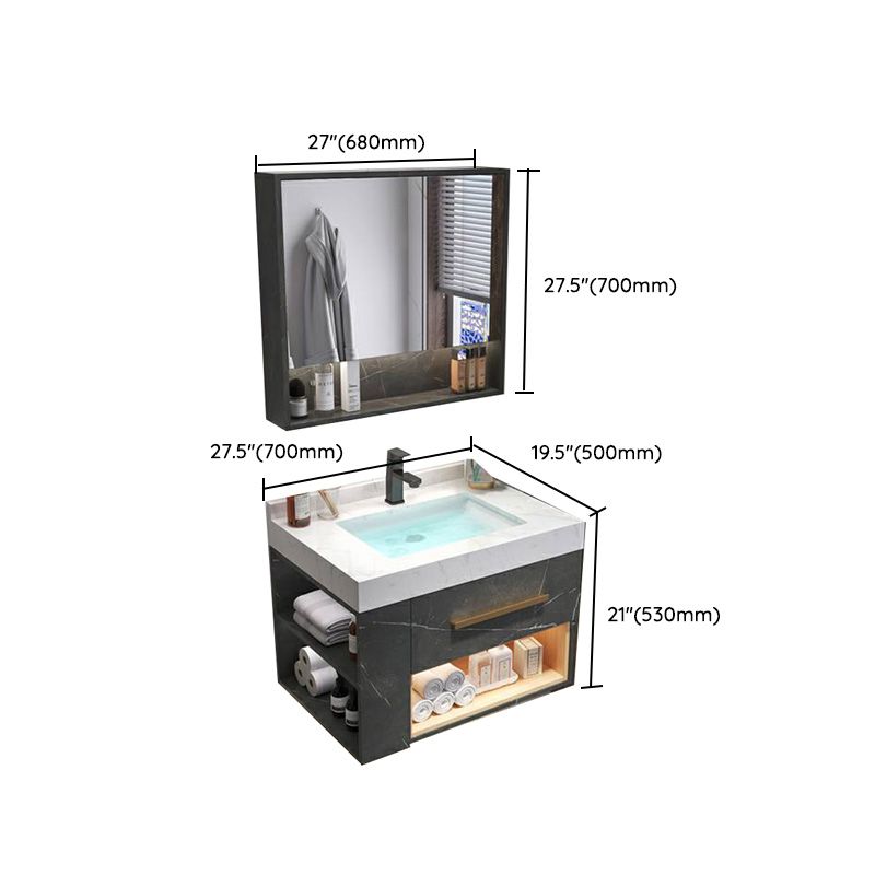 Wall Mount Single-Sink Modern Black Open Console with Sink Set Clearhalo 'Bathroom Remodel & Bathroom Fixtures' 'Bathroom Vanities' 'bathroom_vanities' 'Home Improvement' 'home_improvement' 'home_improvement_bathroom_vanities' 1200x1200_e32997ae-95ff-4953-9407-28f9995858ad