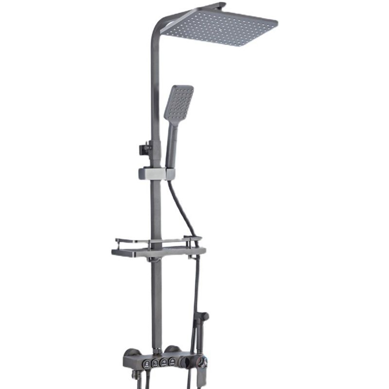 Contemporary Shower System Handheld Shower Head Slide Bar Wall Mounted Shower Set Clearhalo 'Bathroom Remodel & Bathroom Fixtures' 'Home Improvement' 'home_improvement' 'home_improvement_shower_faucets' 'Shower Faucets & Systems' 'shower_faucets' 'Showers & Bathtubs Plumbing' 'Showers & Bathtubs' 1200x1200_e336452b-6373-4331-8f94-83b5bbdf8936