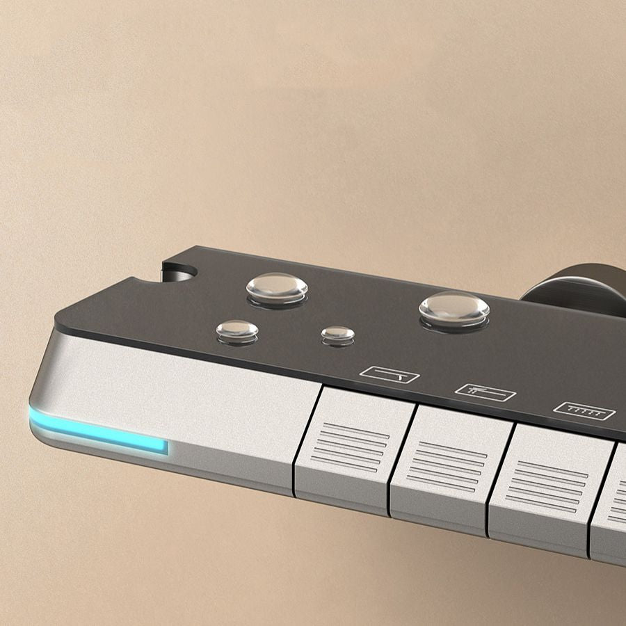 Modern Style Wall Mounted Shower Combo with Thermostatic Shower System Clearhalo 'Bathroom Remodel & Bathroom Fixtures' 'Home Improvement' 'home_improvement' 'home_improvement_shower_faucets' 'Shower Faucets & Systems' 'shower_faucets' 'Showers & Bathtubs Plumbing' 'Showers & Bathtubs' 1200x1200_e378d27e-8ae1-4fcb-b0dd-47bf22a0dd41