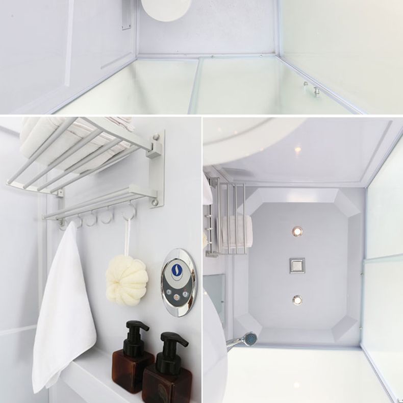 Modern Shower Stall Frosted Single Sliding Shower Stall in White Clearhalo 'Bathroom Remodel & Bathroom Fixtures' 'Home Improvement' 'home_improvement' 'home_improvement_shower_stalls_enclosures' 'Shower Stalls & Enclosures' 'shower_stalls_enclosures' 'Showers & Bathtubs' 1200x1200_e38327f3-e031-4306-82c7-d57f7e1cb155