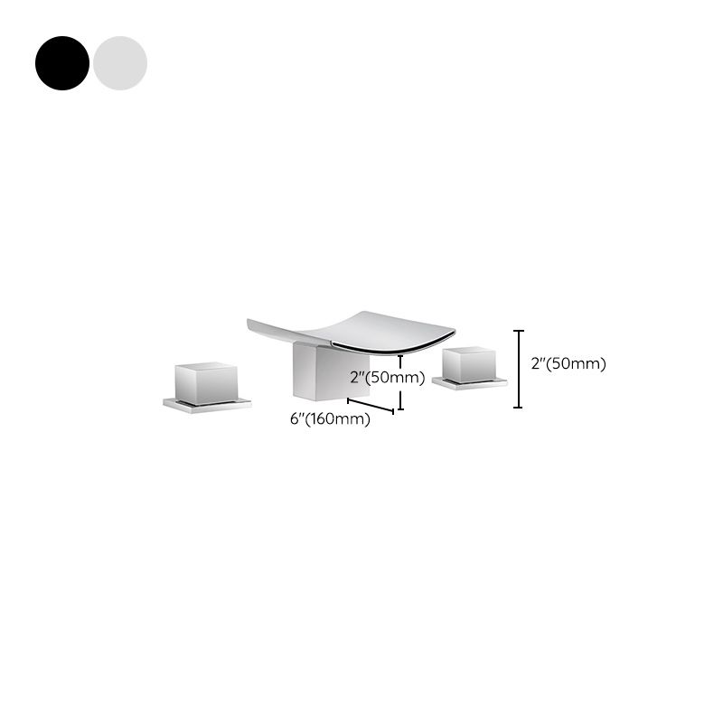 2-Handle Brushed Nickel Widespread Faucet 3 Hole Widespread Sink Faucet with LED Lighting Clearhalo 'Bathroom Remodel & Bathroom Fixtures' 'Bathroom Sink Faucets' 'Bathroom Sinks & Faucet Components' 'bathroom_sink_faucets' 'Home Improvement' 'home_improvement' 'home_improvement_bathroom_sink_faucets' 1200x1200_e38dae43-df6d-48aa-8780-b0bde621767d