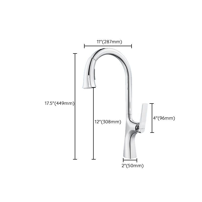 High Arch Kitchen Faucet Stainless Steel Kitchen Faucet with No Sensor Clearhalo 'Home Improvement' 'home_improvement' 'home_improvement_kitchen_faucets' 'Kitchen Faucets' 'Kitchen Remodel & Kitchen Fixtures' 'Kitchen Sinks & Faucet Components' 'kitchen_faucets' 1200x1200_e392ccfc-3660-4653-a6df-73b0b1ccc883