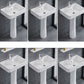 Square Pedestal Sink Ceramic Metal Ground Installation Bathroom Sink Clearhalo 'Bathroom Remodel & Bathroom Fixtures' 'Bathroom Sinks & Faucet Components' 'Bathroom Sinks' 'bathroom_sink' 'Home Improvement' 'home_improvement' 'home_improvement_bathroom_sink' 1200x1200_e394e1ae-c308-41ba-9317-7f41a68584b1