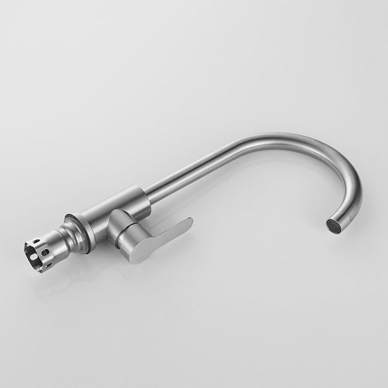 Modern 1-Handle Faucet 1-Hole Gooseneck Stainless Steel Touchless Faucet Clearhalo 'Home Improvement' 'home_improvement' 'home_improvement_kitchen_faucets' 'Kitchen Faucets' 'Kitchen Remodel & Kitchen Fixtures' 'Kitchen Sinks & Faucet Components' 'kitchen_faucets' 1200x1200_e3ac59e5-0e04-43a9-8b36-c972165df670