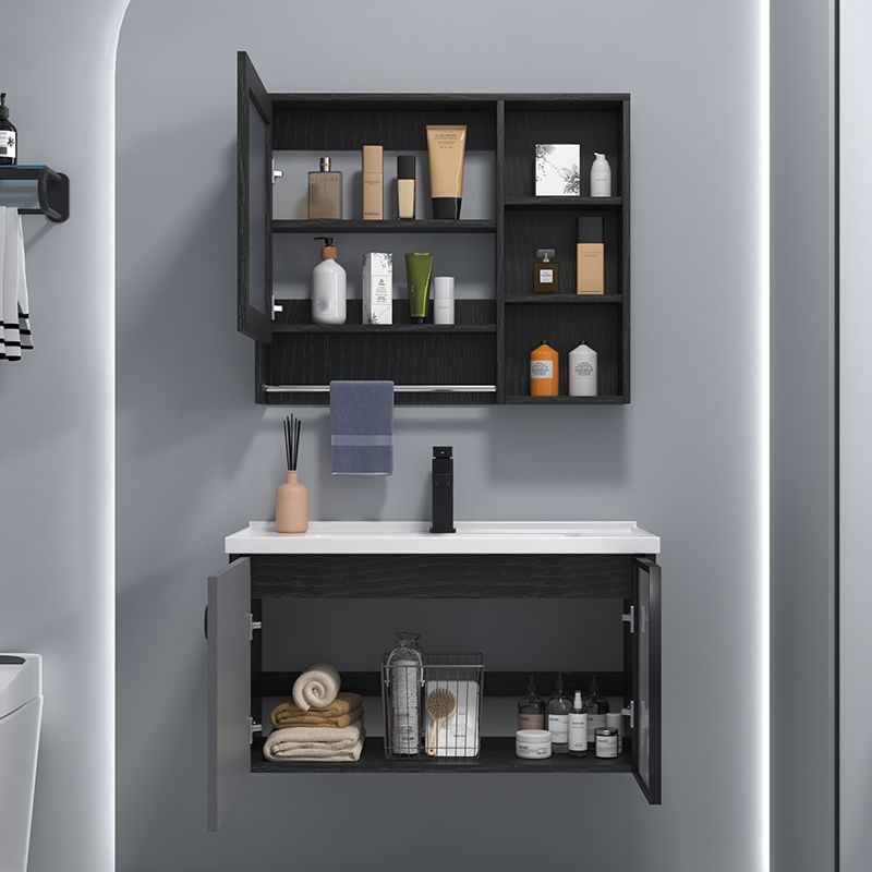 Wall Mount Bath Vanity Set Mirror Grey Rectangle Wood Bathroom Vanity with Single Sink Clearhalo 'Bathroom Remodel & Bathroom Fixtures' 'Bathroom Vanities' 'bathroom_vanities' 'Home Improvement' 'home_improvement' 'home_improvement_bathroom_vanities' 1200x1200_e3b93ac6-db01-42b8-abe4-1f25ecebbf24