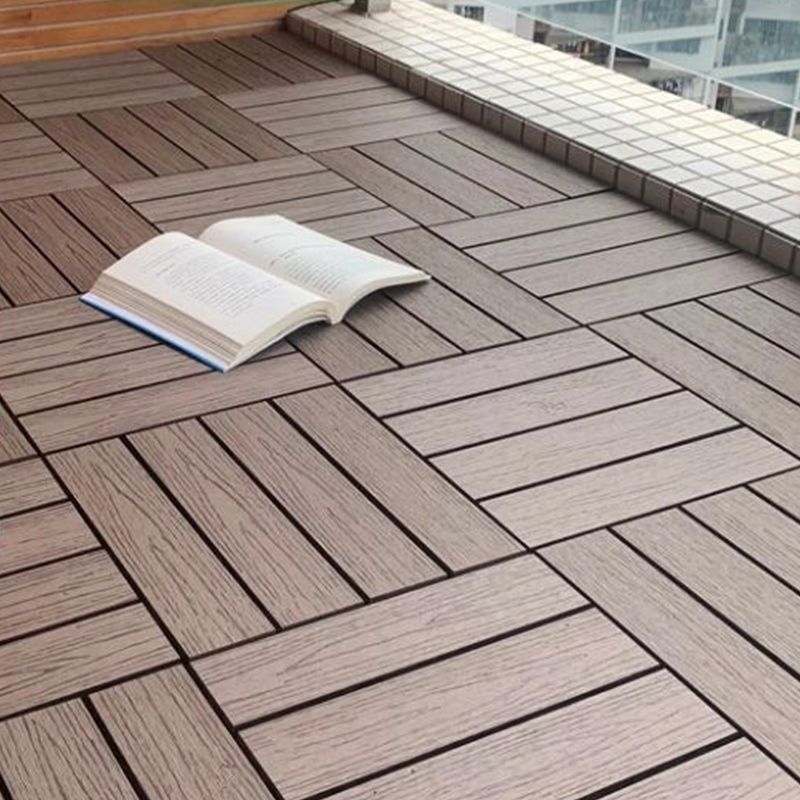 Classic Interlocking Deck Plank Solid Color Patio Flooring Tiles Clearhalo 'Home Improvement' 'home_improvement' 'home_improvement_outdoor_deck_tiles_planks' 'Outdoor Deck Tiles & Planks' 'Outdoor Flooring & Tile' 'Outdoor Remodel' 'outdoor_deck_tiles_planks' 1200x1200_e3c6c5fb-6cd4-4551-a8be-63bcefb52ab8