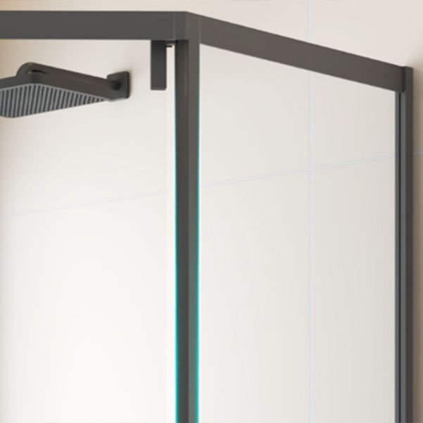 Neo-Angle Transparent Tempered Shower Enclosure Stainless Steel Frame Shower Stall Clearhalo 'Bathroom Remodel & Bathroom Fixtures' 'Home Improvement' 'home_improvement' 'home_improvement_shower_stalls_enclosures' 'Shower Stalls & Enclosures' 'shower_stalls_enclosures' 'Showers & Bathtubs' 1200x1200_e3dea241-7f9b-412a-b912-663f6e1e4e51