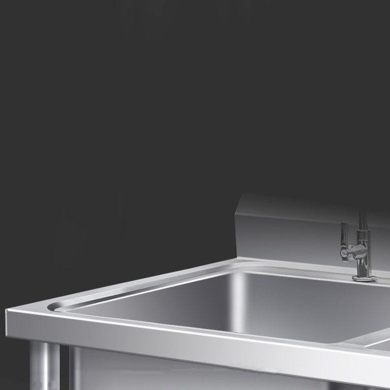 Contemporary Stainless Steel Sink with Strainer Drop-In Kitchen Sink Clearhalo 'Home Improvement' 'home_improvement' 'home_improvement_kitchen_sinks' 'Kitchen Remodel & Kitchen Fixtures' 'Kitchen Sinks & Faucet Components' 'Kitchen Sinks' 'kitchen_sinks' 1200x1200_e3ec05ff-8a73-44d0-bd53-eda4454c3931