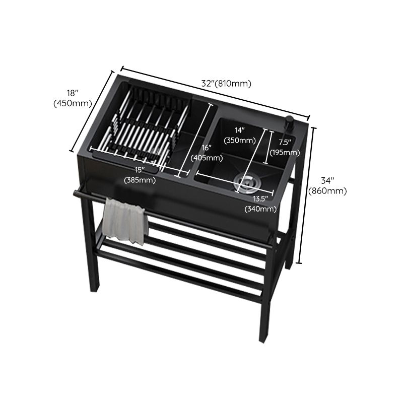 Contemporary Style Kitchen Sink Drop-In Noise-cancelling Design Kitchen Sink with Frame Clearhalo 'Home Improvement' 'home_improvement' 'home_improvement_kitchen_sinks' 'Kitchen Remodel & Kitchen Fixtures' 'Kitchen Sinks & Faucet Components' 'Kitchen Sinks' 'kitchen_sinks' 1200x1200_e3f0b72f-a69a-4909-b425-a70cc1661ab8