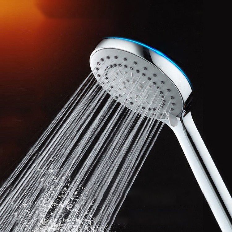 Modern Adjustable Hand Shower Chrome Round Handheld Shower Head Clearhalo 'Bathroom Remodel & Bathroom Fixtures' 'Home Improvement' 'home_improvement' 'home_improvement_shower_heads' 'Shower Heads' 'shower_heads' 'Showers & Bathtubs Plumbing' 'Showers & Bathtubs' 1200x1200_e3f4b758-4ec6-4d9f-aa1b-0300db518824