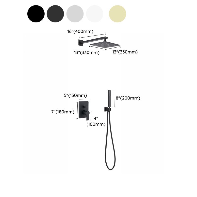 Shower System Square Handheld Shower Knot Handle Shower Trim Clearhalo 'Bathroom Remodel & Bathroom Fixtures' 'Home Improvement' 'home_improvement' 'home_improvement_shower_faucets' 'Shower Faucets & Systems' 'shower_faucets' 'Showers & Bathtubs Plumbing' 'Showers & Bathtubs' 1200x1200_e4056629-4739-4c97-8230-d6e5281b9fff