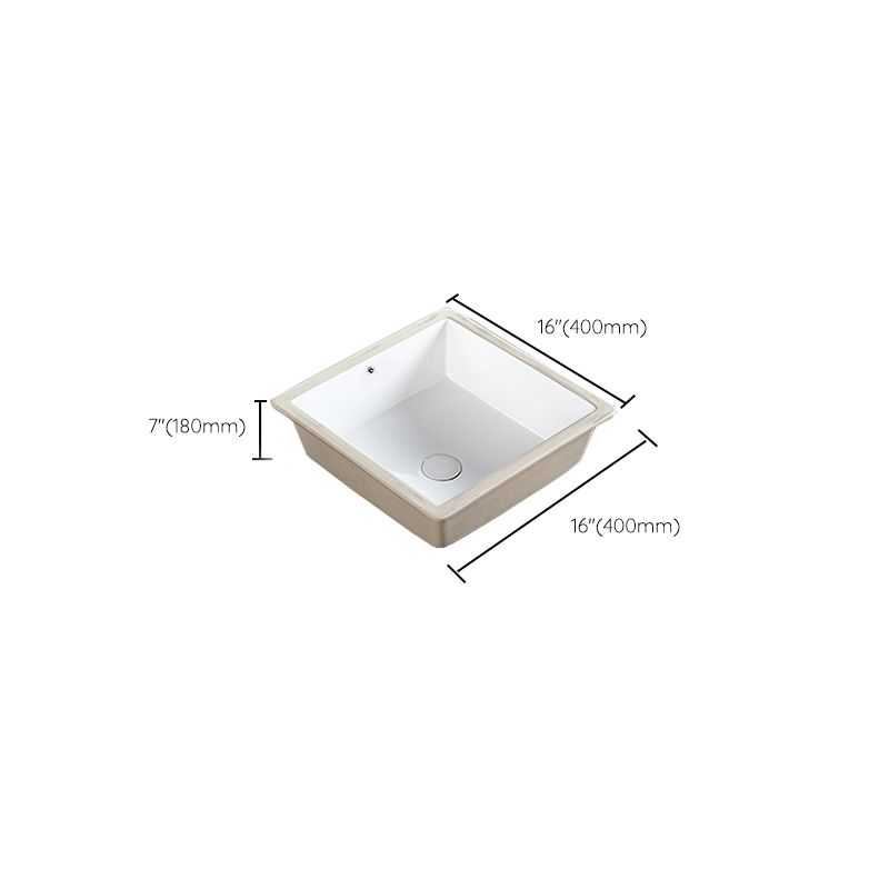 Modern Bathroom Sink Square Ceramic 1-Hole Overflow Sink with Faucet Clearhalo 'Bathroom Remodel & Bathroom Fixtures' 'Bathroom Sinks & Faucet Components' 'Bathroom Sinks' 'bathroom_sink' 'Home Improvement' 'home_improvement' 'home_improvement_bathroom_sink' 1200x1200_e41b6c3e-cd65-40ca-9d93-d31aaf89f871