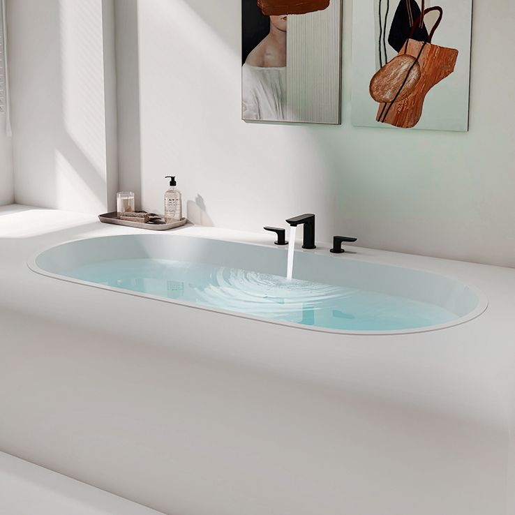 Modern Oval Drop-in Bath Tub 23.22" H White Acrylic Bathtub for Home Clearhalo 'Bathroom Remodel & Bathroom Fixtures' 'Bathtubs' 'Home Improvement' 'home_improvement' 'home_improvement_bathtubs' 'Showers & Bathtubs' 1200x1200_e449bdfa-5dc5-4e7e-bdb4-aec7109774af