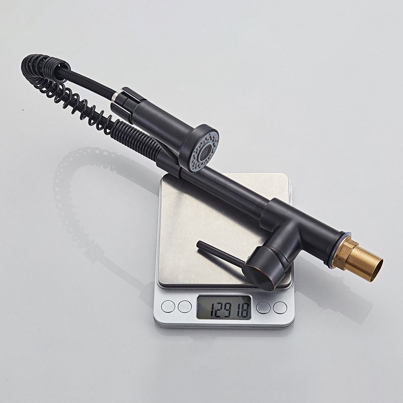 Contemporary Kitchen Faucet Copper 1-Handle High Arc Spring Spout Kitchen Faucet Clearhalo 'Home Improvement' 'home_improvement' 'home_improvement_kitchen_faucets' 'Kitchen Faucets' 'Kitchen Remodel & Kitchen Fixtures' 'Kitchen Sinks & Faucet Components' 'kitchen_faucets' 1200x1200_e45f8cfe-261d-494a-8d7d-fc53559ab7c3