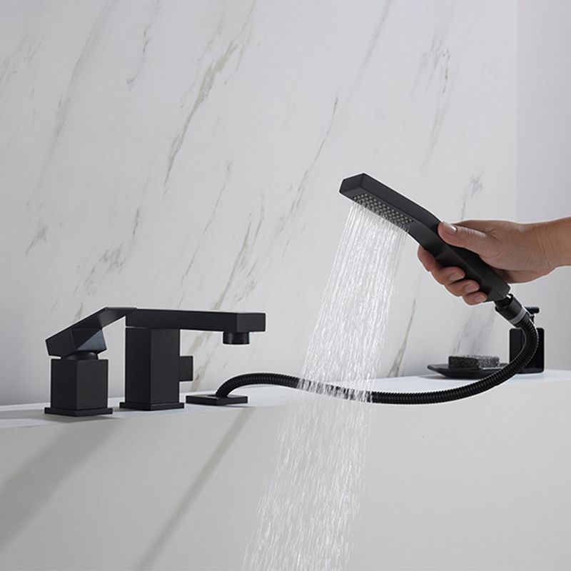 Deck Mounted Metal Freestanding Tub Filler Single Handle Freestanding Faucet Clearhalo 'Bathroom Remodel & Bathroom Fixtures' 'Bathtub Faucets' 'bathtub_faucets' 'Home Improvement' 'home_improvement' 'home_improvement_bathtub_faucets' 1200x1200_e467592b-b4f8-4e7e-830d-e5112cfc248a