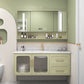 Double Sink Bath Vanity 2 Drawers Wall Mount Rectangle Vanity Set with Mirror Clearhalo 'Bathroom Remodel & Bathroom Fixtures' 'Bathroom Vanities' 'bathroom_vanities' 'Home Improvement' 'home_improvement' 'home_improvement_bathroom_vanities' 1200x1200_e4811f4f-2f96-4e96-af8d-6130044679f9