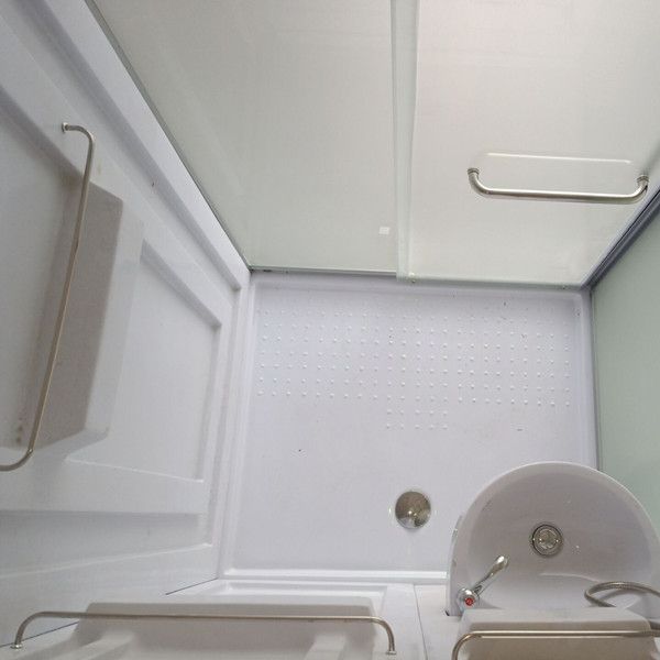 Double Sliding Rectangle Shower Kit White Frosted Shower Stall Clearhalo 'Bathroom Remodel & Bathroom Fixtures' 'Home Improvement' 'home_improvement' 'home_improvement_shower_stalls_enclosures' 'Shower Stalls & Enclosures' 'shower_stalls_enclosures' 'Showers & Bathtubs' 1200x1200_e487f6b3-24b3-40d7-9d6a-12e305ed4a6c