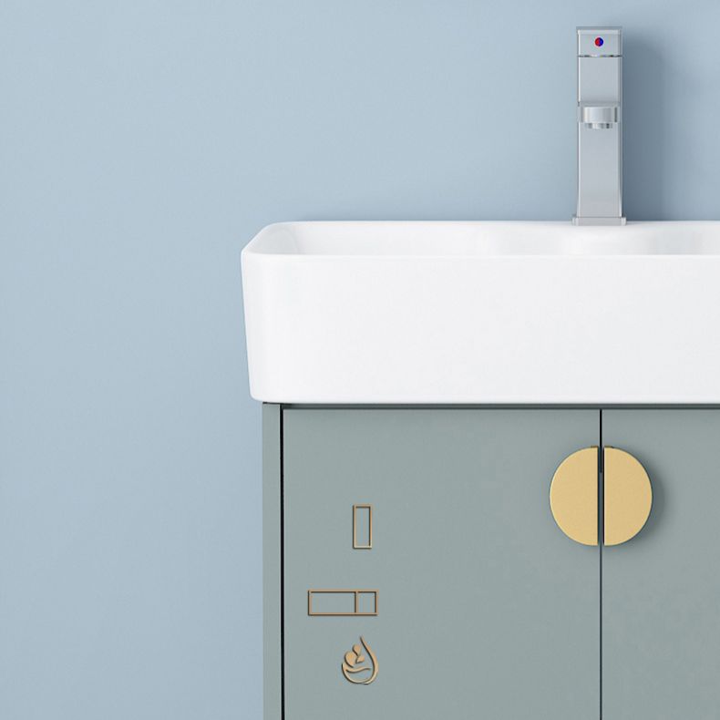 Rectangular Freestanding Bathroom Vanity Glam Green Single-Sink Vanity Set Clearhalo 'Bathroom Remodel & Bathroom Fixtures' 'Bathroom Vanities' 'bathroom_vanities' 'Home Improvement' 'home_improvement' 'home_improvement_bathroom_vanities' 1200x1200_e49dfa41-0c85-44db-9683-4d15ac9b1f5f