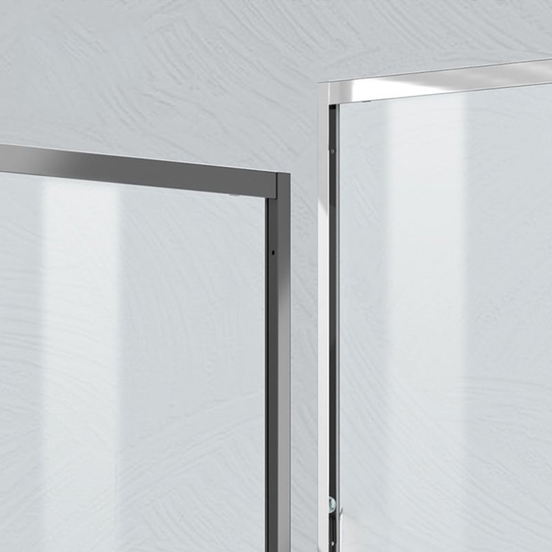 Framed Single Sliding Shower Door Transparent Tempered Shower Bath Door Clearhalo 'Bathroom Remodel & Bathroom Fixtures' 'Home Improvement' 'home_improvement' 'home_improvement_shower_tub_doors' 'Shower and Tub Doors' 'shower_tub_doors' 'Showers & Bathtubs' 1200x1200_e4ad001f-55e1-444b-a12a-5e19d276c8ac