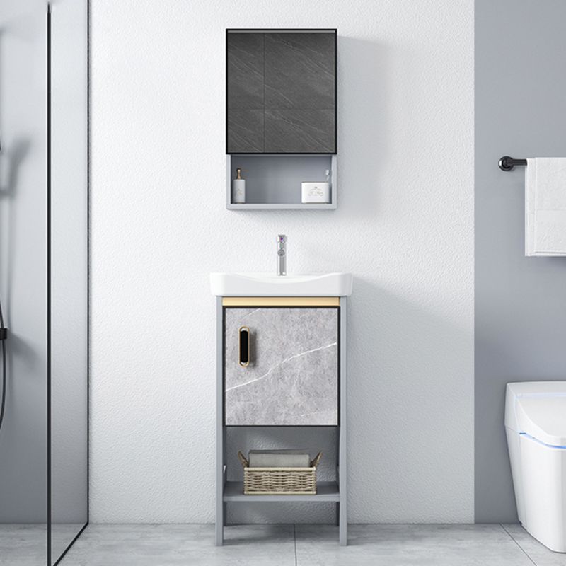 Modern Aluminium Faucet Included Bathroom Sink Vanity with Soft Close Door Clearhalo 'Bathroom Remodel & Bathroom Fixtures' 'Bathroom Vanities' 'bathroom_vanities' 'Home Improvement' 'home_improvement' 'home_improvement_bathroom_vanities' 1200x1200_e4b643a5-15a7-41ae-950b-9c43b806b71d