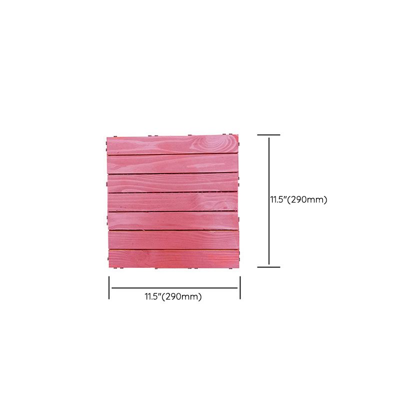 Red 6-Slat Square Wood Patio Tiles Snap Fit Installation Floor Board Tiles Clearhalo 'Home Improvement' 'home_improvement' 'home_improvement_outdoor_deck_tiles_planks' 'Outdoor Deck Tiles & Planks' 'Outdoor Flooring & Tile' 'Outdoor Remodel' 'outdoor_deck_tiles_planks' 1200x1200_e4b6f81f-8d04-4fa4-985e-90c7be892de4