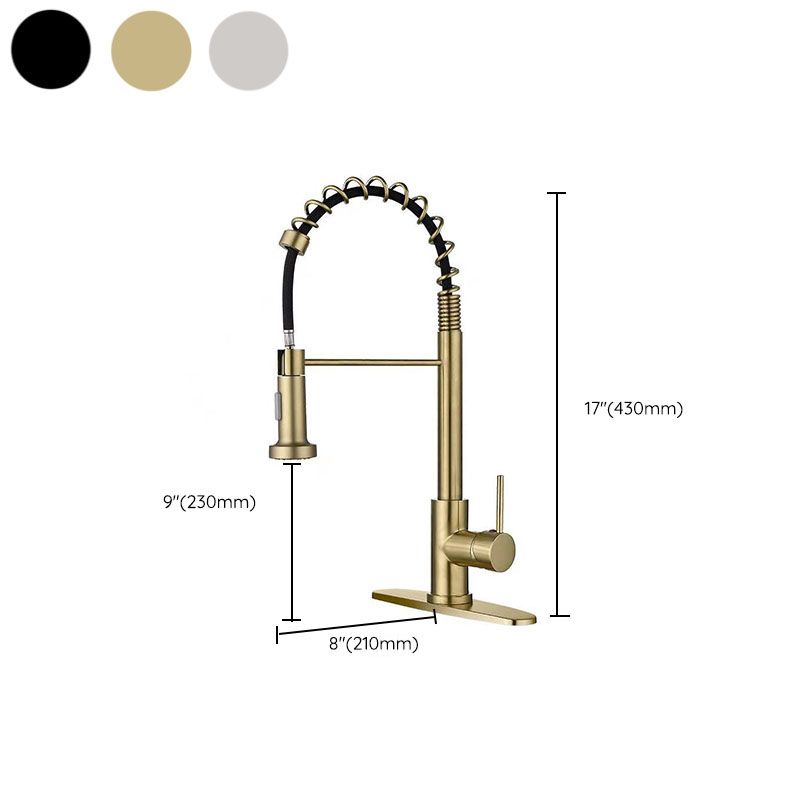 Modern Farmhouse Faucet One Handle High Arch Kitchen Faucet with Pull out Sprayer Clearhalo 'Home Improvement' 'home_improvement' 'home_improvement_kitchen_faucets' 'Kitchen Faucets' 'Kitchen Remodel & Kitchen Fixtures' 'Kitchen Sinks & Faucet Components' 'kitchen_faucets' 1200x1200_e4cd4917-8642-450c-8ae0-d5b3eac234fe