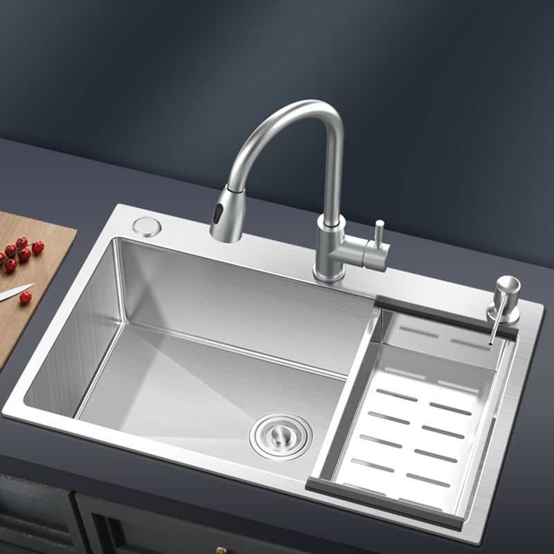 Stainless Steel Kitchen Sink Modern Kitchen Sink with Drain Assembly Clearhalo 'Home Improvement' 'home_improvement' 'home_improvement_kitchen_sinks' 'Kitchen Remodel & Kitchen Fixtures' 'Kitchen Sinks & Faucet Components' 'Kitchen Sinks' 'kitchen_sinks' 1200x1200_e4d4dad5-36b6-4422-8fa7-7b2d3812bfb3