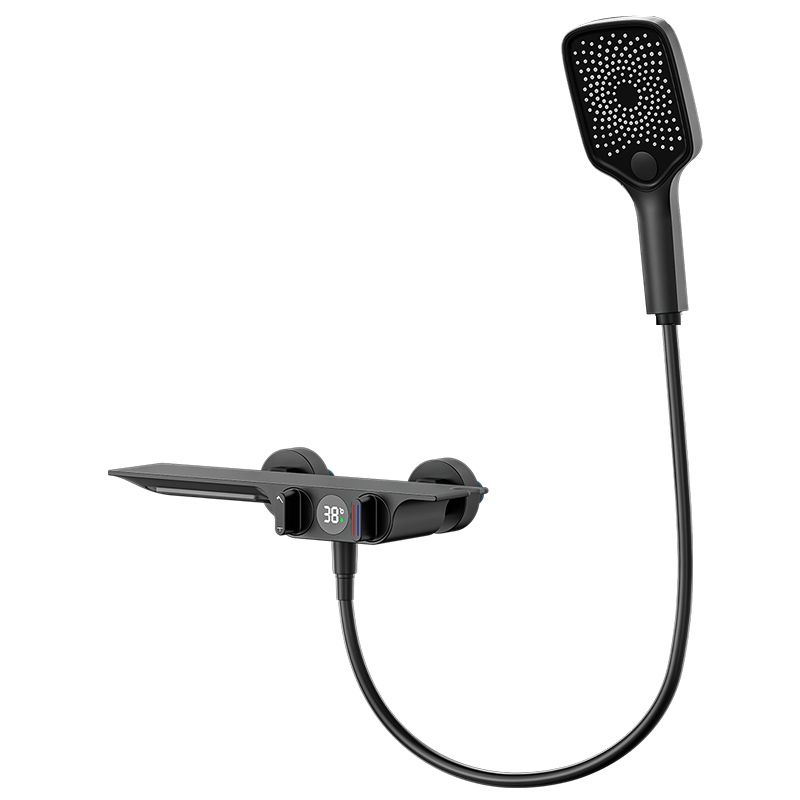 Modern Low Arc Tub Faucet Knob Handles Wall Mount Bathroom Faucet Clearhalo 'Bathroom Remodel & Bathroom Fixtures' 'Bathtub Faucets' 'bathtub_faucets' 'Home Improvement' 'home_improvement' 'home_improvement_bathtub_faucets' 1200x1200_e4d95643-2816-451a-b455-1c962e460b41