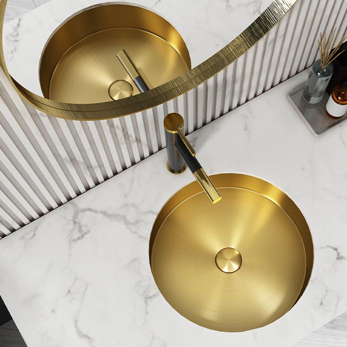 Round Bathroom Sink Modern Undermount Bathroom Sink with Faucet Clearhalo 'Bathroom Remodel & Bathroom Fixtures' 'Bathroom Sinks & Faucet Components' 'Bathroom Sinks' 'bathroom_sink' 'Home Improvement' 'home_improvement' 'home_improvement_bathroom_sink' 1200x1200_e4ef09d1-0a05-4c32-9215-e3f590c4784d