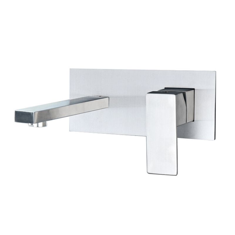 Stainless Steel Wall Mounted Bathroom Faucet Light Luxury Bathroom Faucet Modern Faucet Clearhalo 'Bathroom Remodel & Bathroom Fixtures' 'Bathroom Sink Faucets' 'Bathroom Sinks & Faucet Components' 'bathroom_sink_faucets' 'Home Improvement' 'home_improvement' 'home_improvement_bathroom_sink_faucets' 1200x1200_e516dd6c-11e3-4950-a505-95e57bd16d57