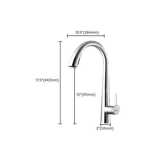 High Arch Kitchen Faucet Stainless Steel Kitchen Faucet with No Sensor Clearhalo 'Home Improvement' 'home_improvement' 'home_improvement_kitchen_faucets' 'Kitchen Faucets' 'Kitchen Remodel & Kitchen Fixtures' 'Kitchen Sinks & Faucet Components' 'kitchen_faucets' 1200x1200_e51aa440-6b3e-4b87-aa58-5a4d46eb4cca