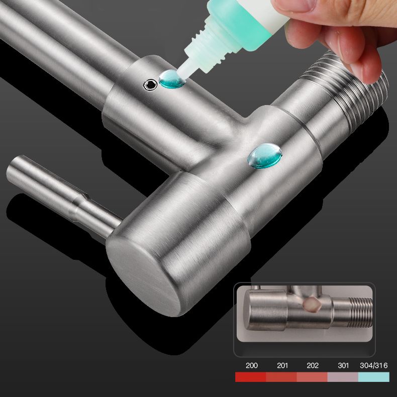 Modern Bridge Faucet 304 Stainless Steel Knob Handle Swivel Spout Wall Mounted Faucet Clearhalo 'Home Improvement' 'home_improvement' 'home_improvement_kitchen_faucets' 'Kitchen Faucets' 'Kitchen Remodel & Kitchen Fixtures' 'Kitchen Sinks & Faucet Components' 'kitchen_faucets' 1200x1200_e53e636f-5b9d-4389-81f5-ad960c006c04