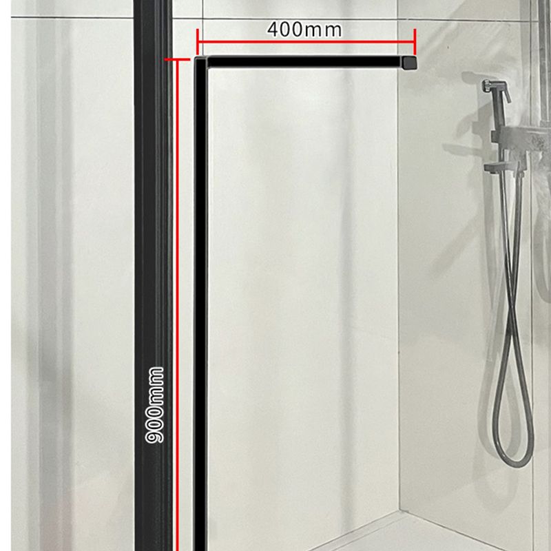 Framed Neo-Angle Shower Enclosure Single Sliding Shower Enclosure with Header Clearhalo 'Bathroom Remodel & Bathroom Fixtures' 'Home Improvement' 'home_improvement' 'home_improvement_shower_stalls_enclosures' 'Shower Stalls & Enclosures' 'shower_stalls_enclosures' 'Showers & Bathtubs' 1200x1200_e542a38c-1a7d-4a96-a869-c84abca0ef48